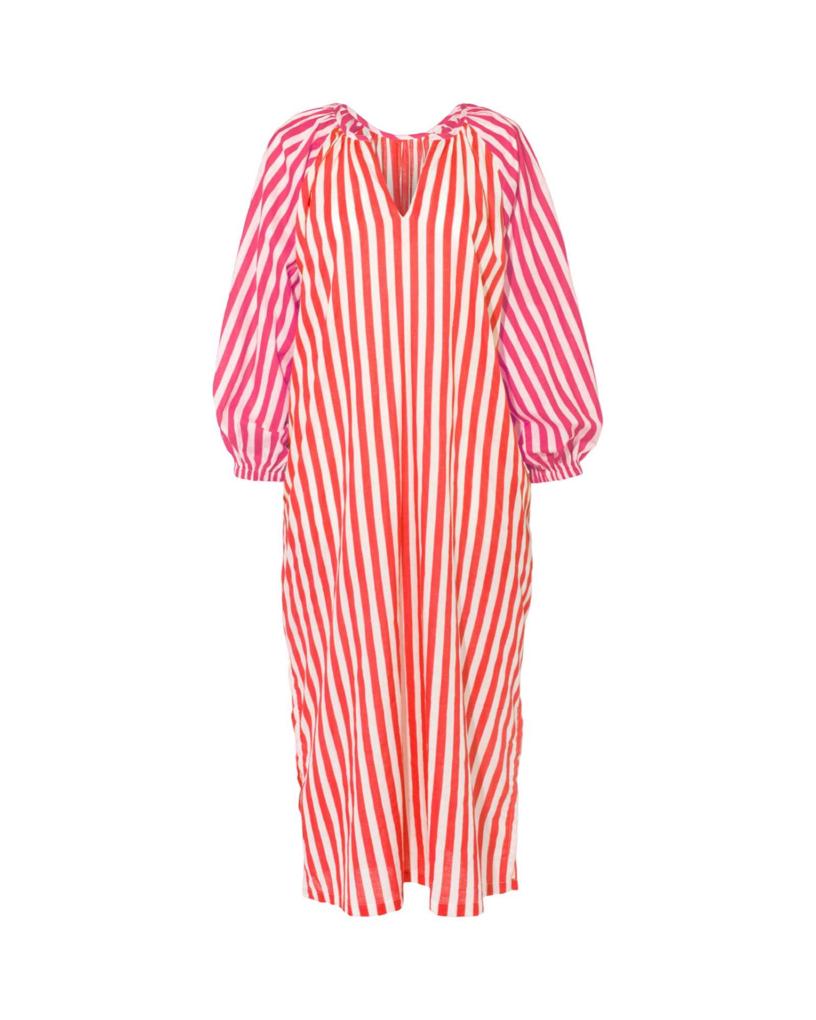 Pink and red striped dress on sale