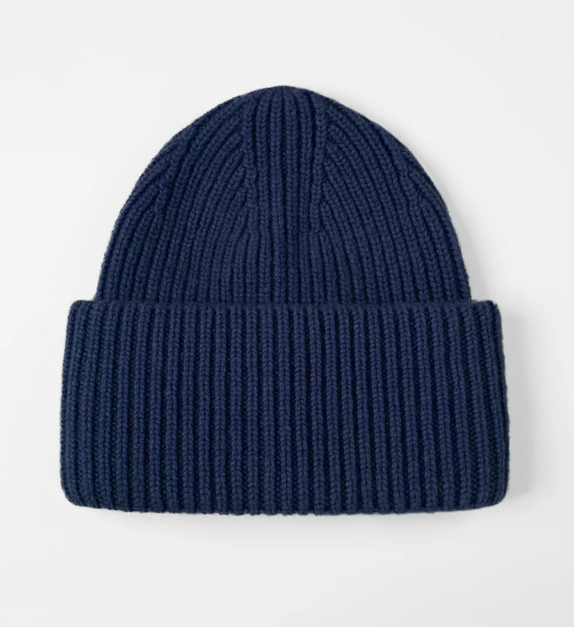 Navy Merino Wool Beanie