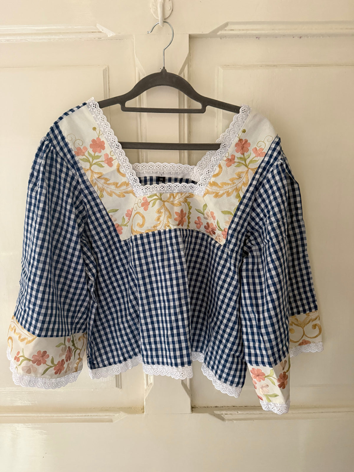 The Cass square neck embroidered size 14