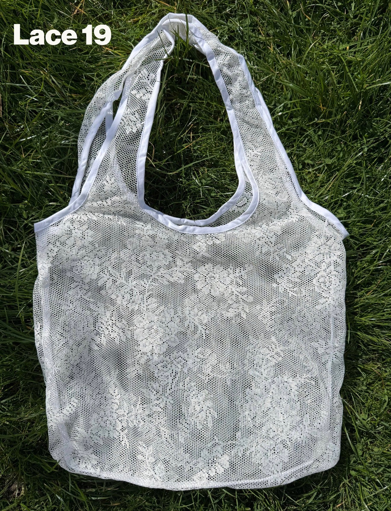 Vintage lace tote