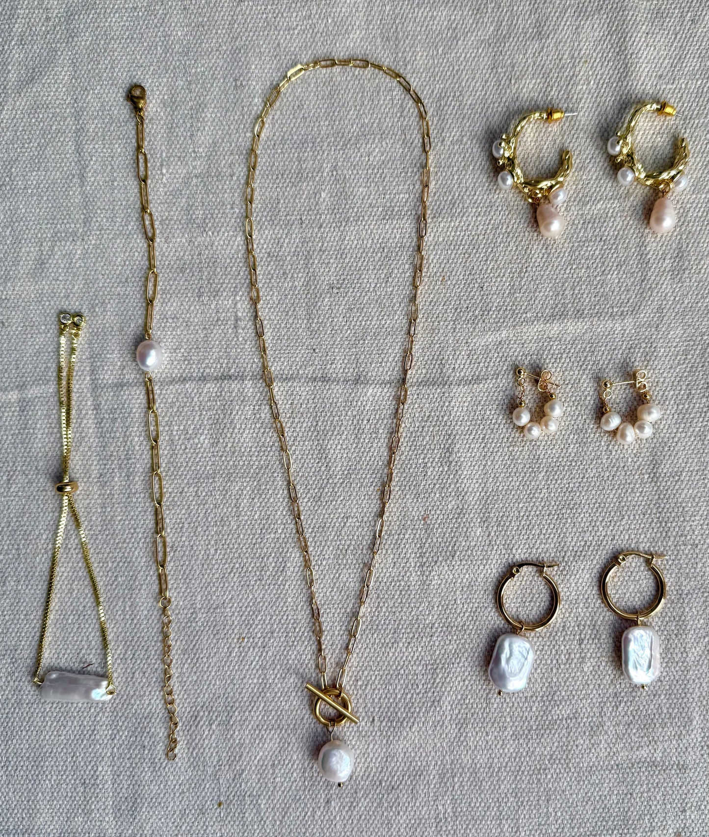 Aurora Large Pearl droplet hoops