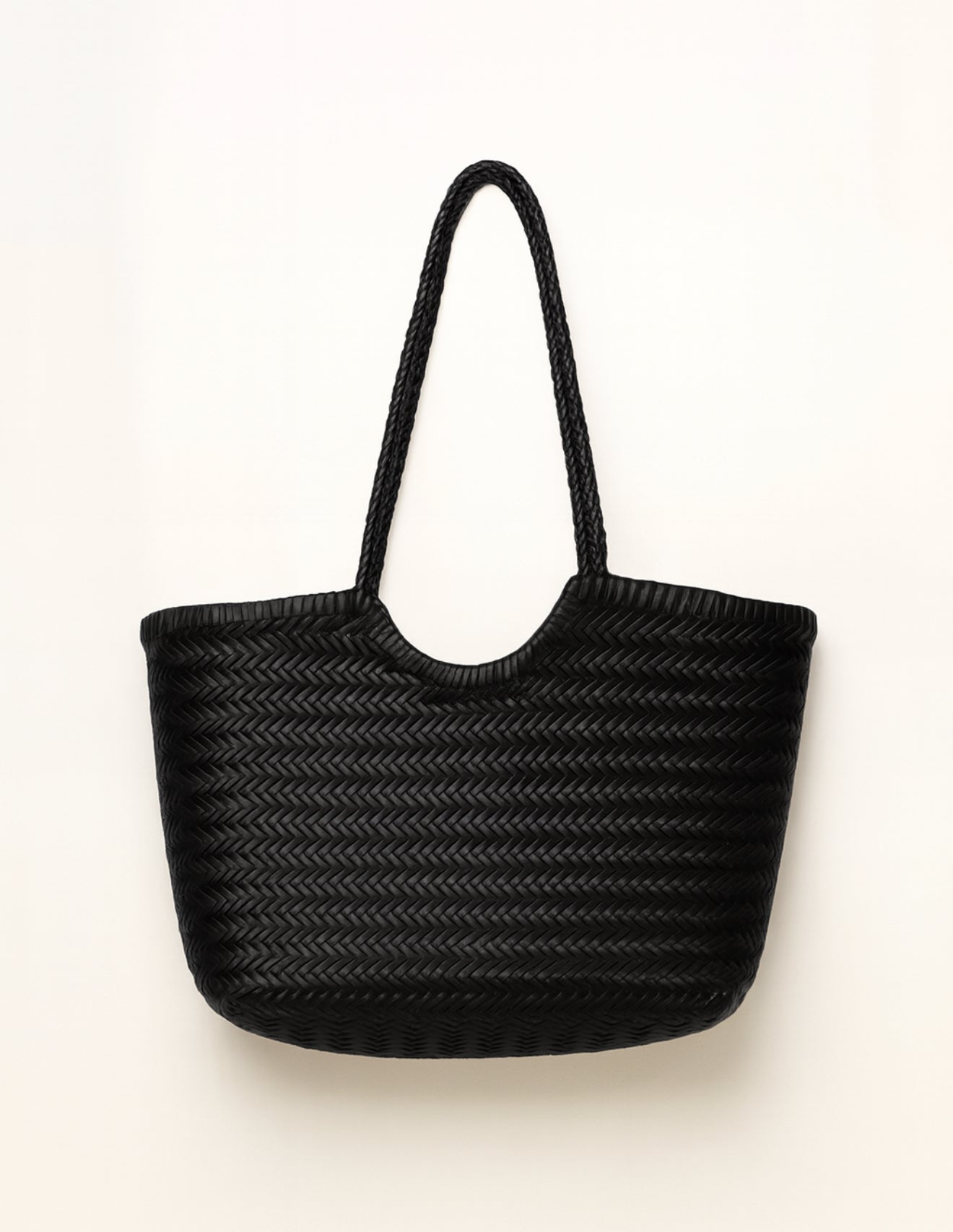 The Camille leather woven basket bag