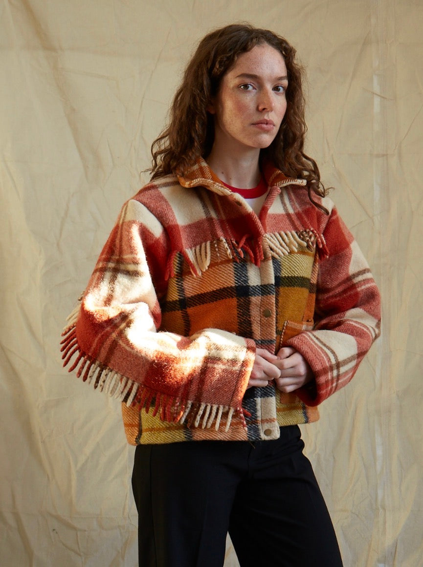The Brodick reworked tartan jacket (size L)