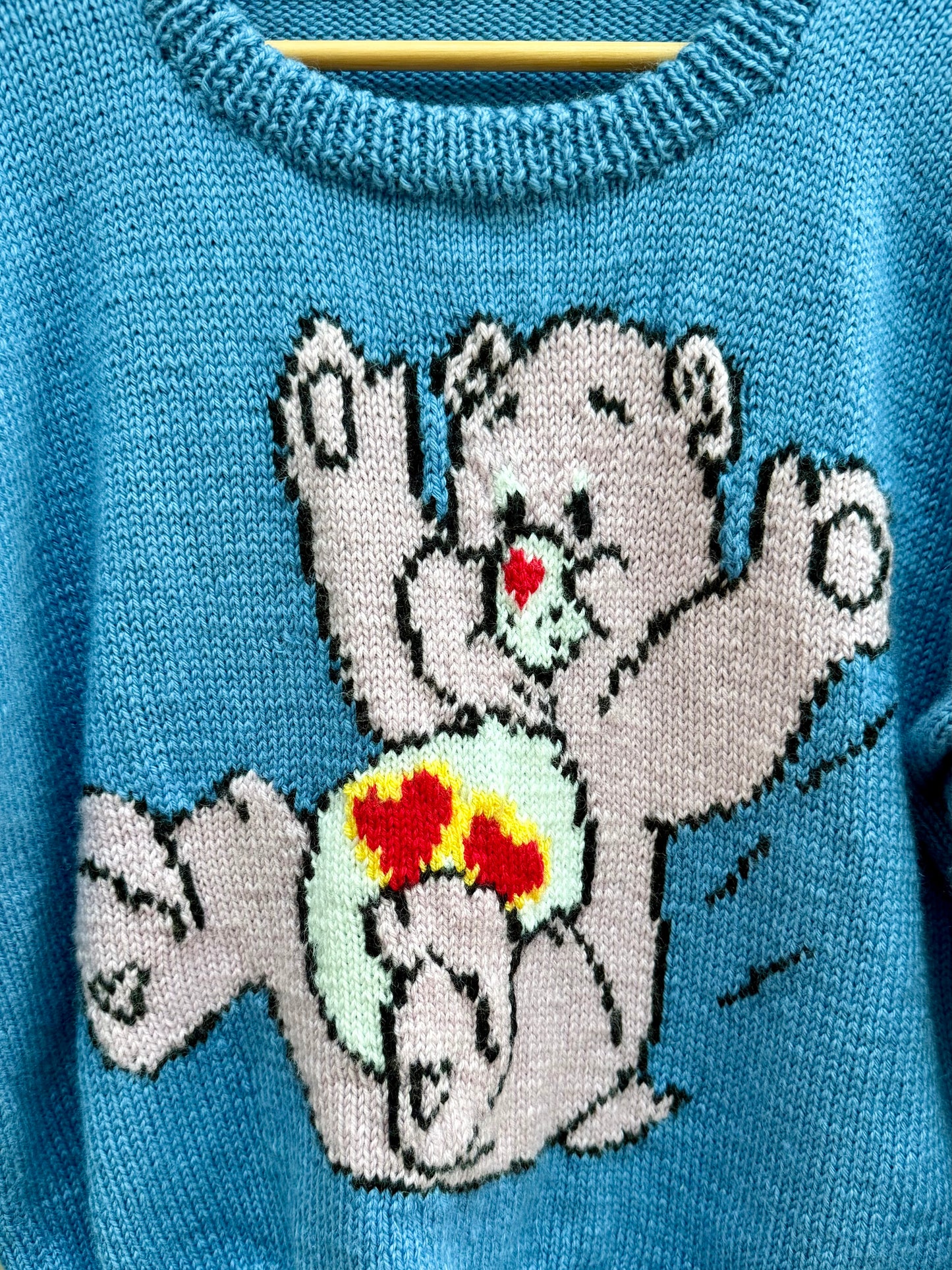 Care Bear Jumper - hand knitted in the UK (adult)