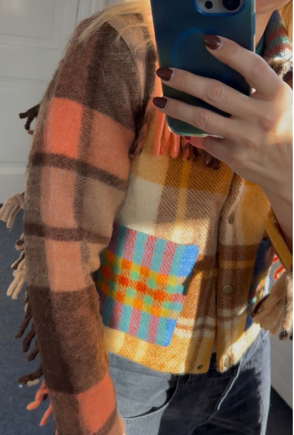 The Dunvegan reworked tartan jacket (S)