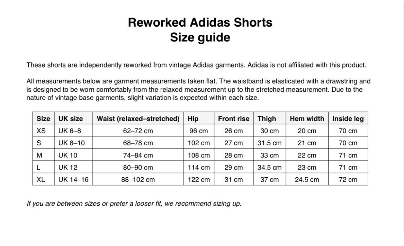 Reworked Adidas lace trim shorts