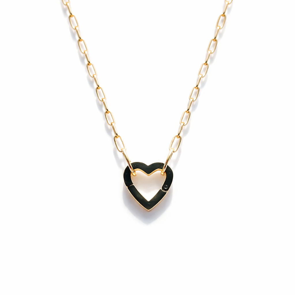 Heart link necklace