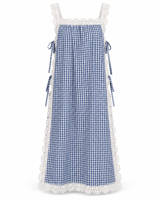 Skye Gingham Pinafore Dress