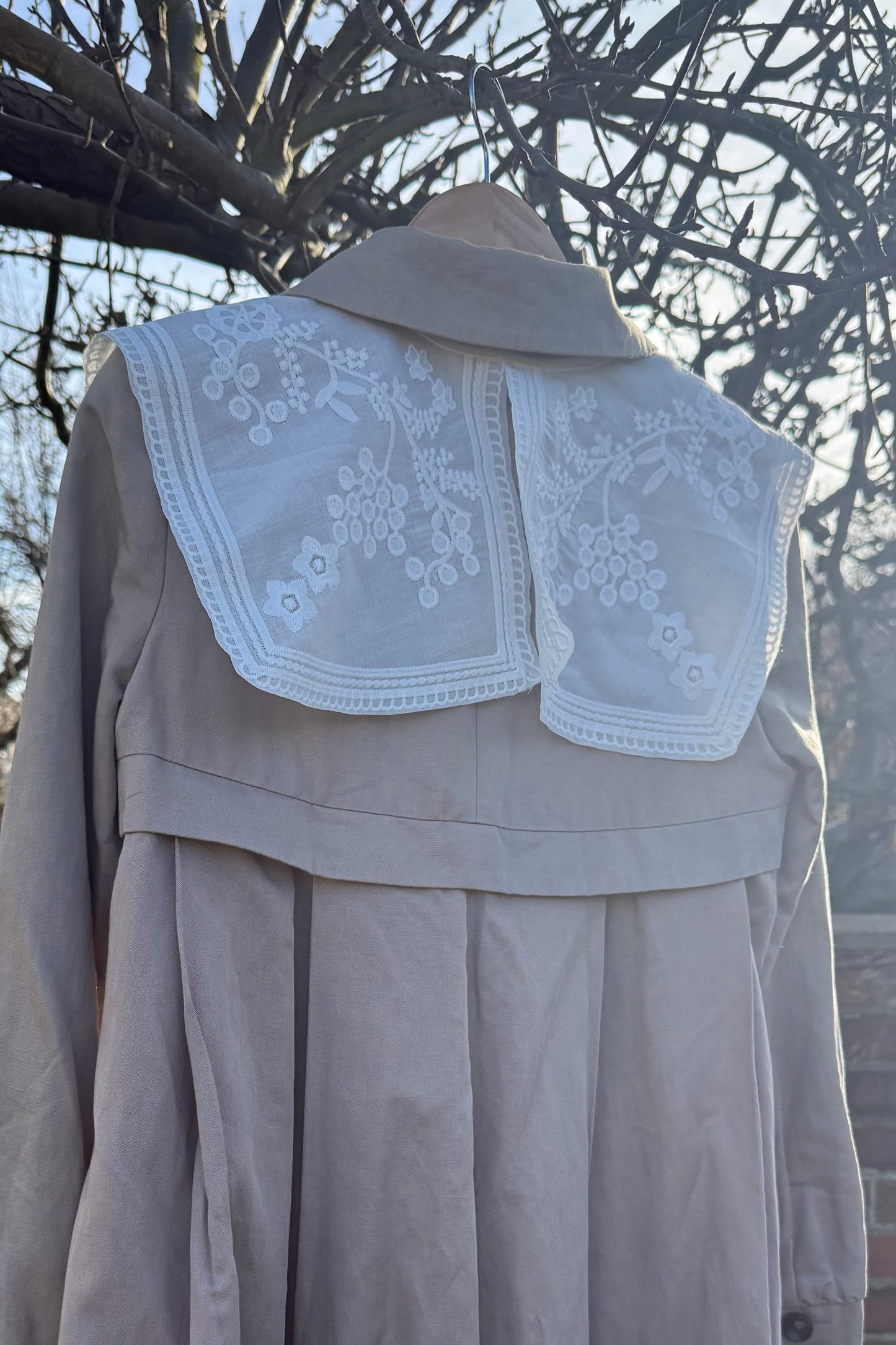 Vintage Embroidered Cotton Sailor Collar