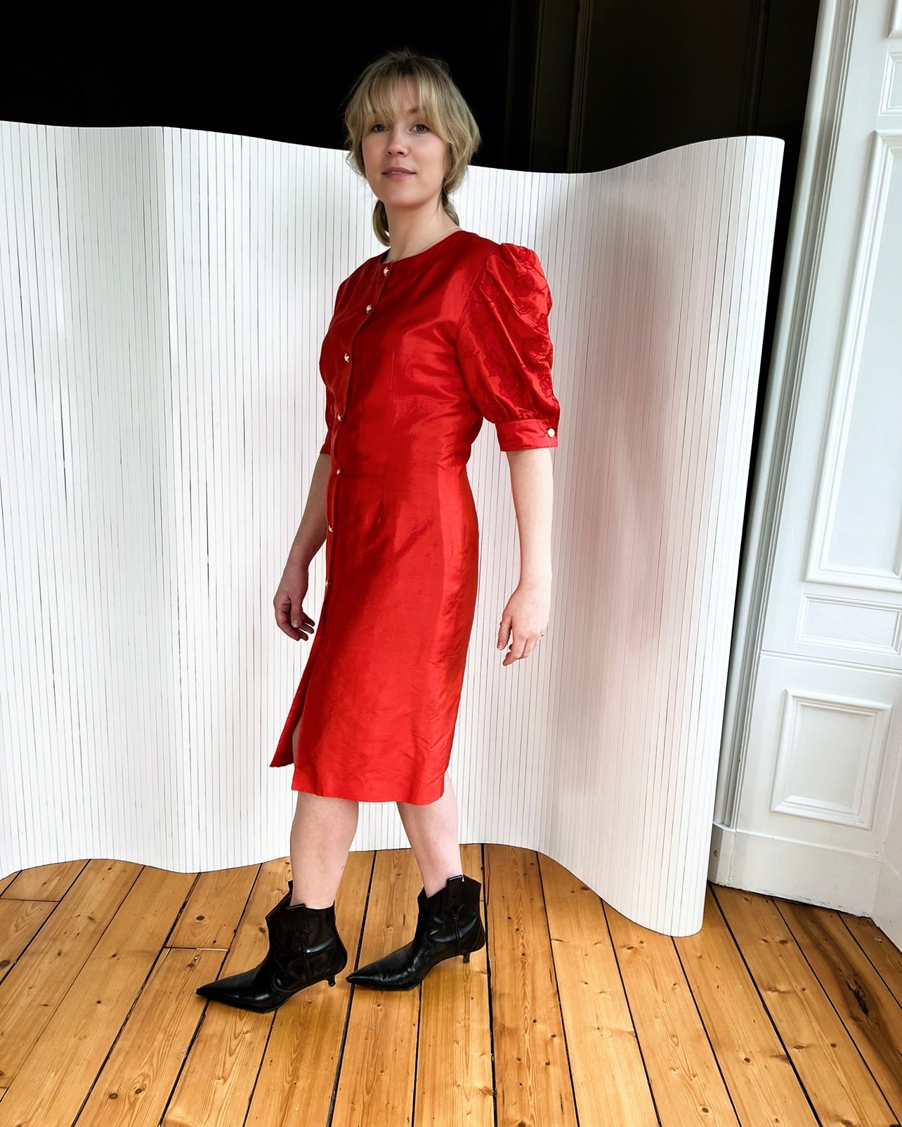 Heartbreaker red silk dress