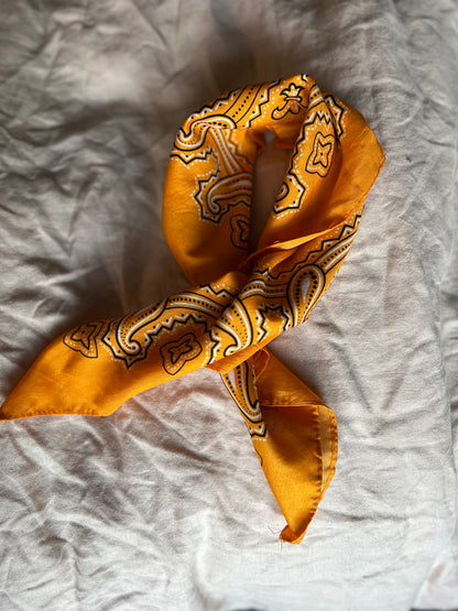 Golden ochre vintage neckerchief