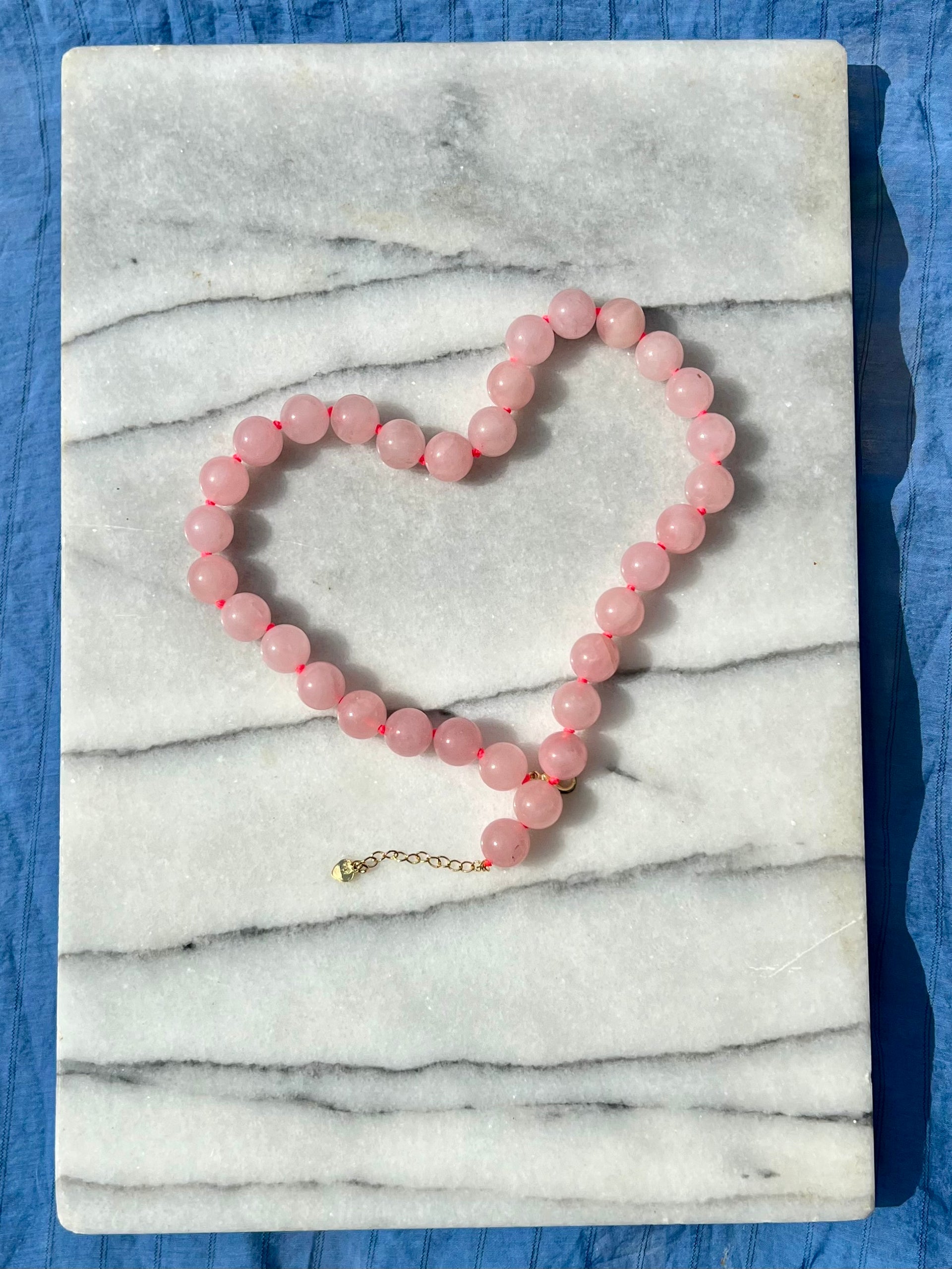 Polished Quartz Beaded "Betty" Necklace