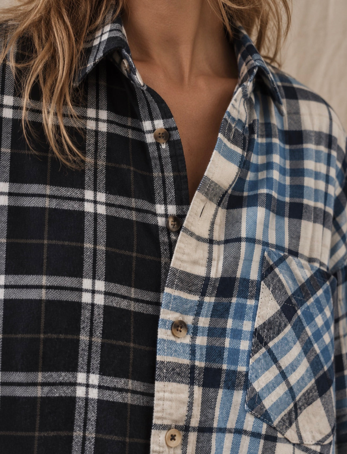 The Speyside reworked check shirt (L)