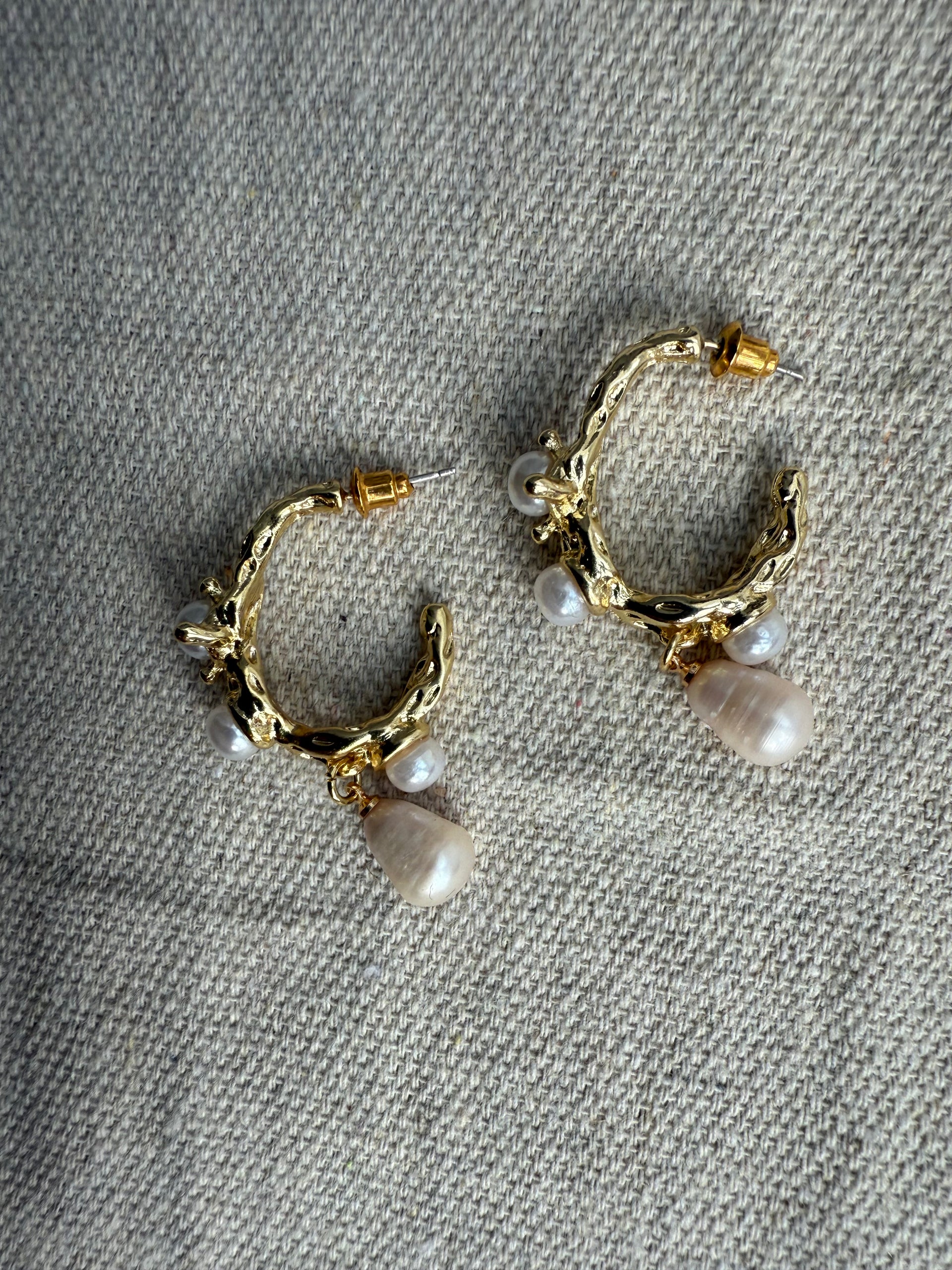 Ophelia Pearl droplet hoops