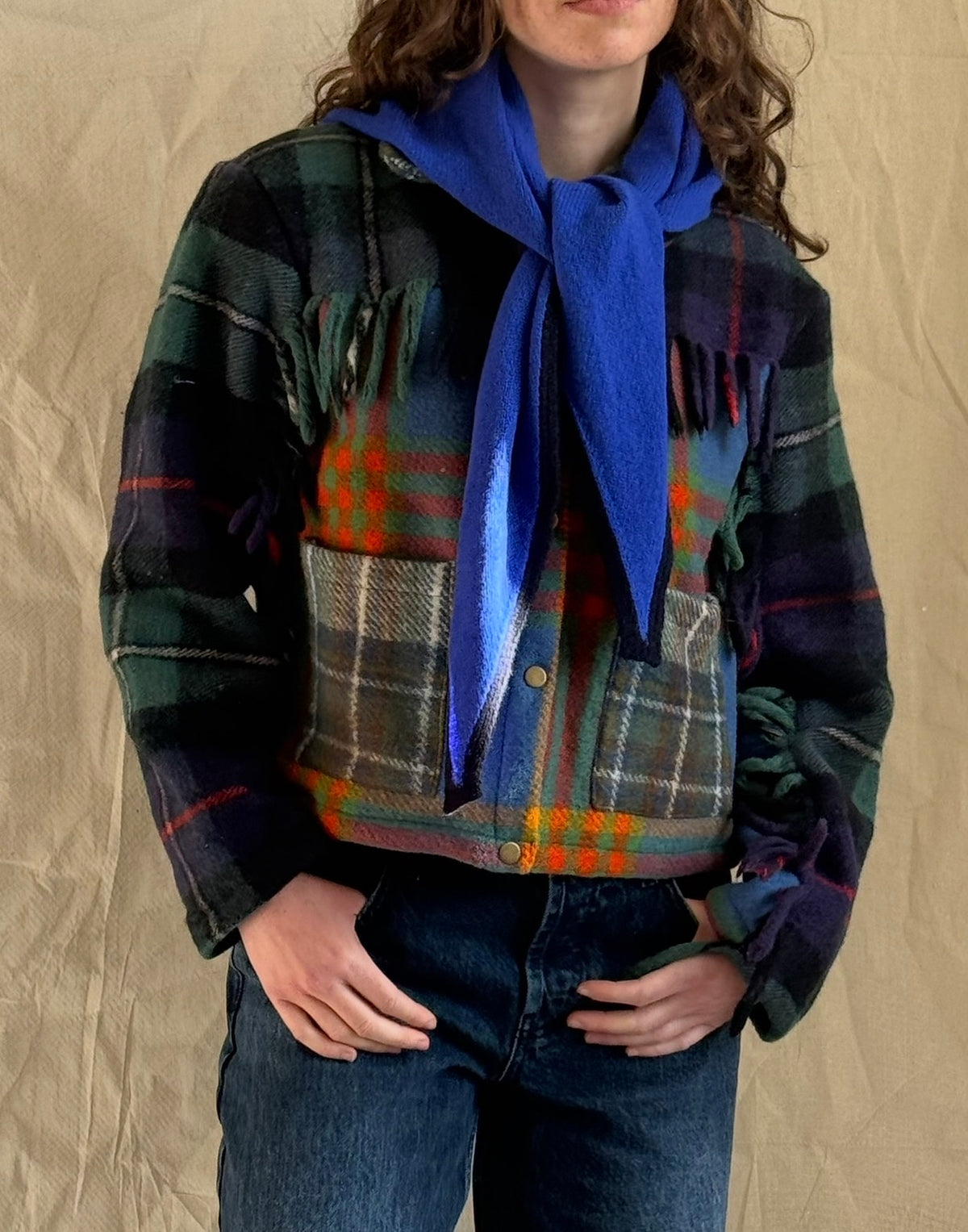 The Torridon reworked tartan jacket (size L)