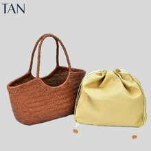 Load image into Gallery viewer, PRE-ORDER The Camille leather woven basket bag