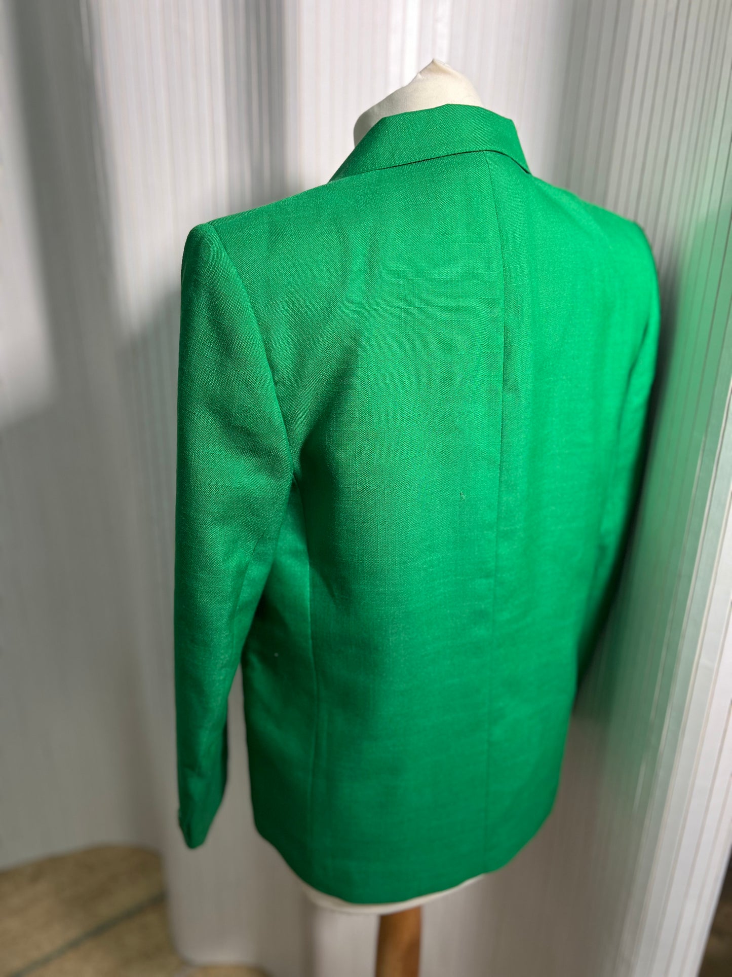 Green linen vintage blazer