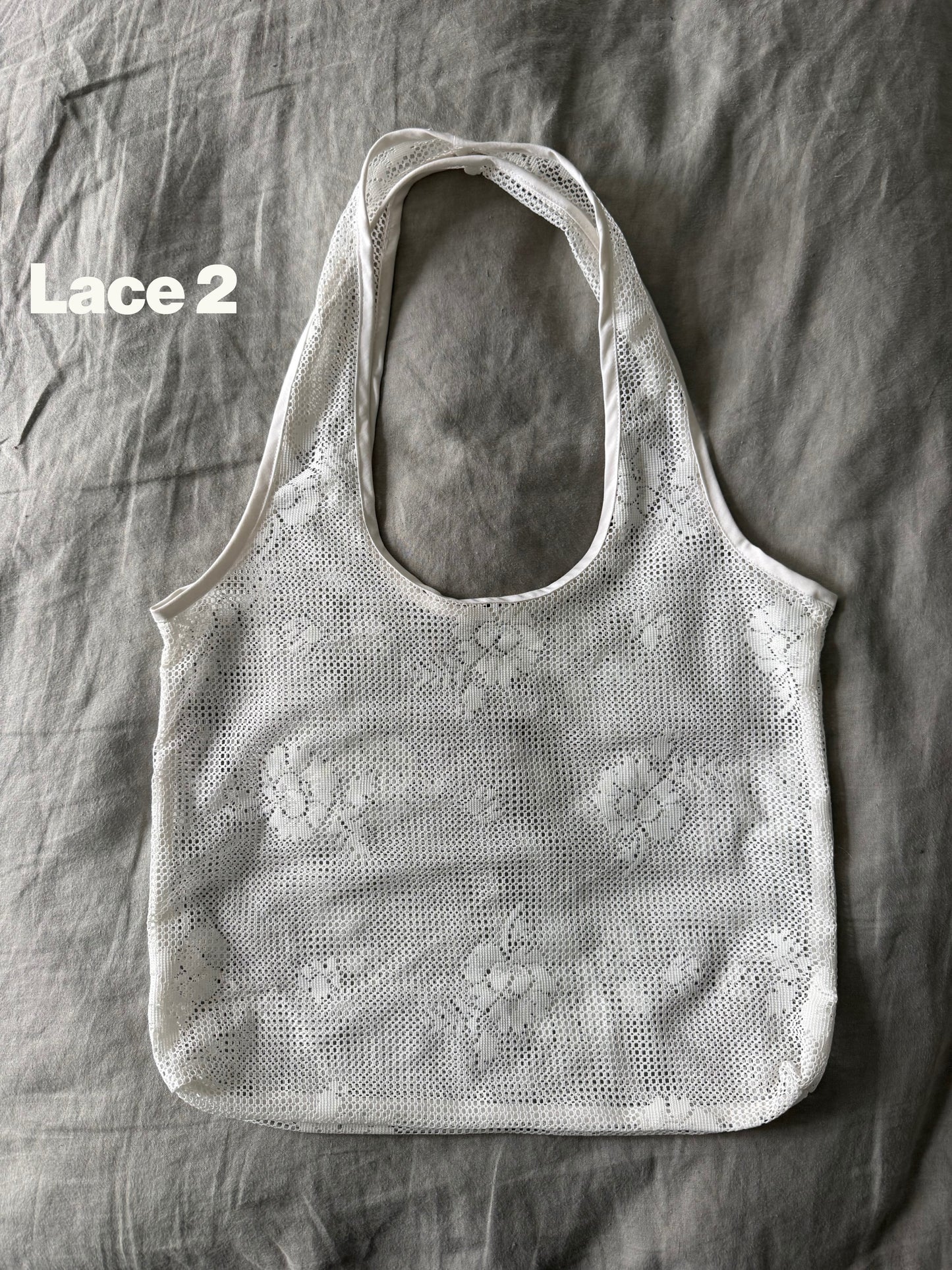 Vintage lace tote