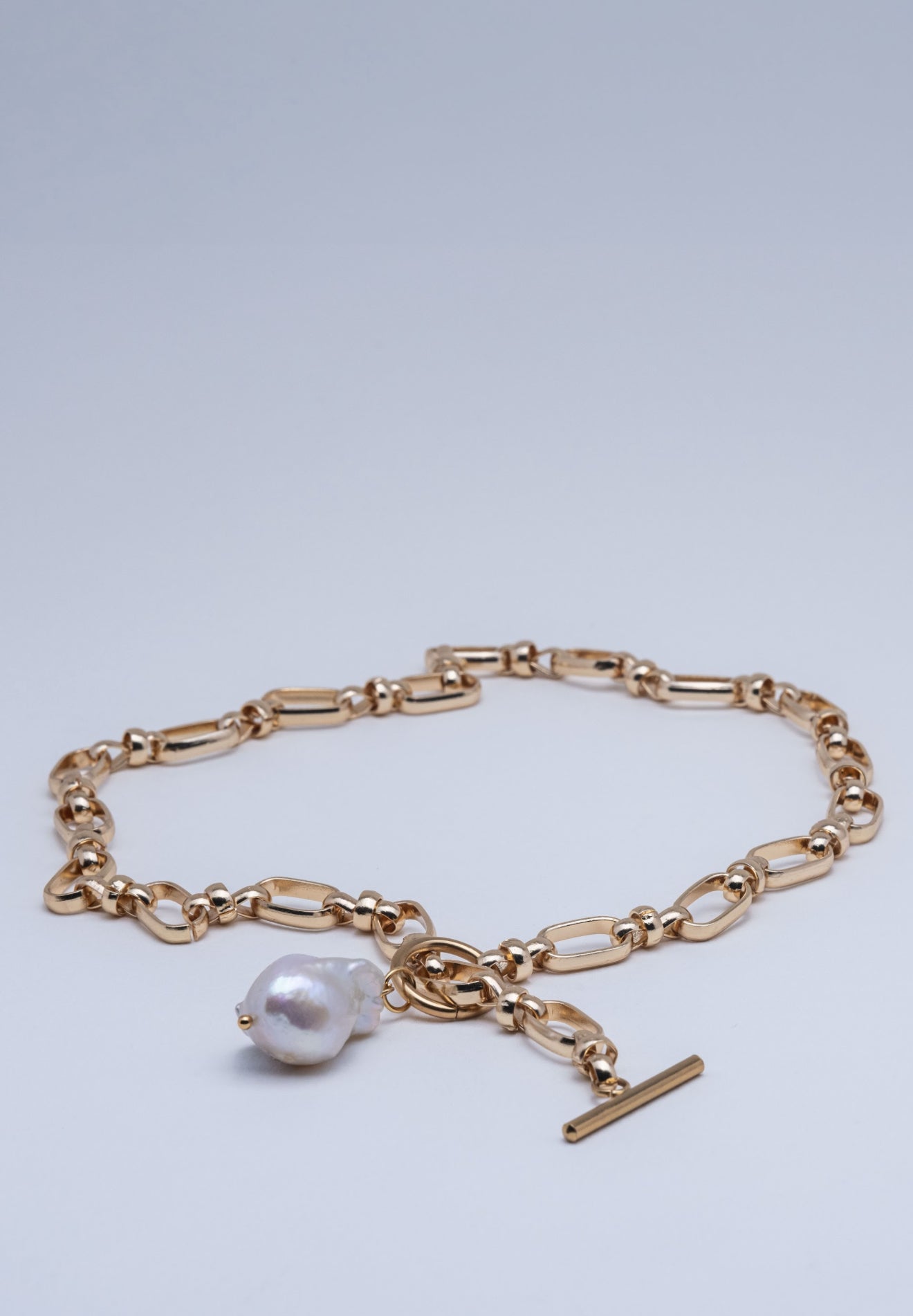 Celeste Gold-Plated Baroque Pearl Necklace