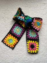 Load image into Gallery viewer, Liquorice All Sorts crochet hair bow