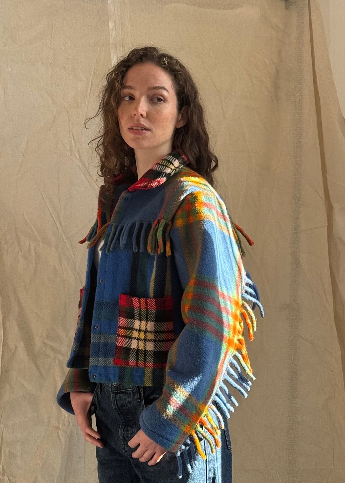 The Lismore reworked tartan jacket (S)
