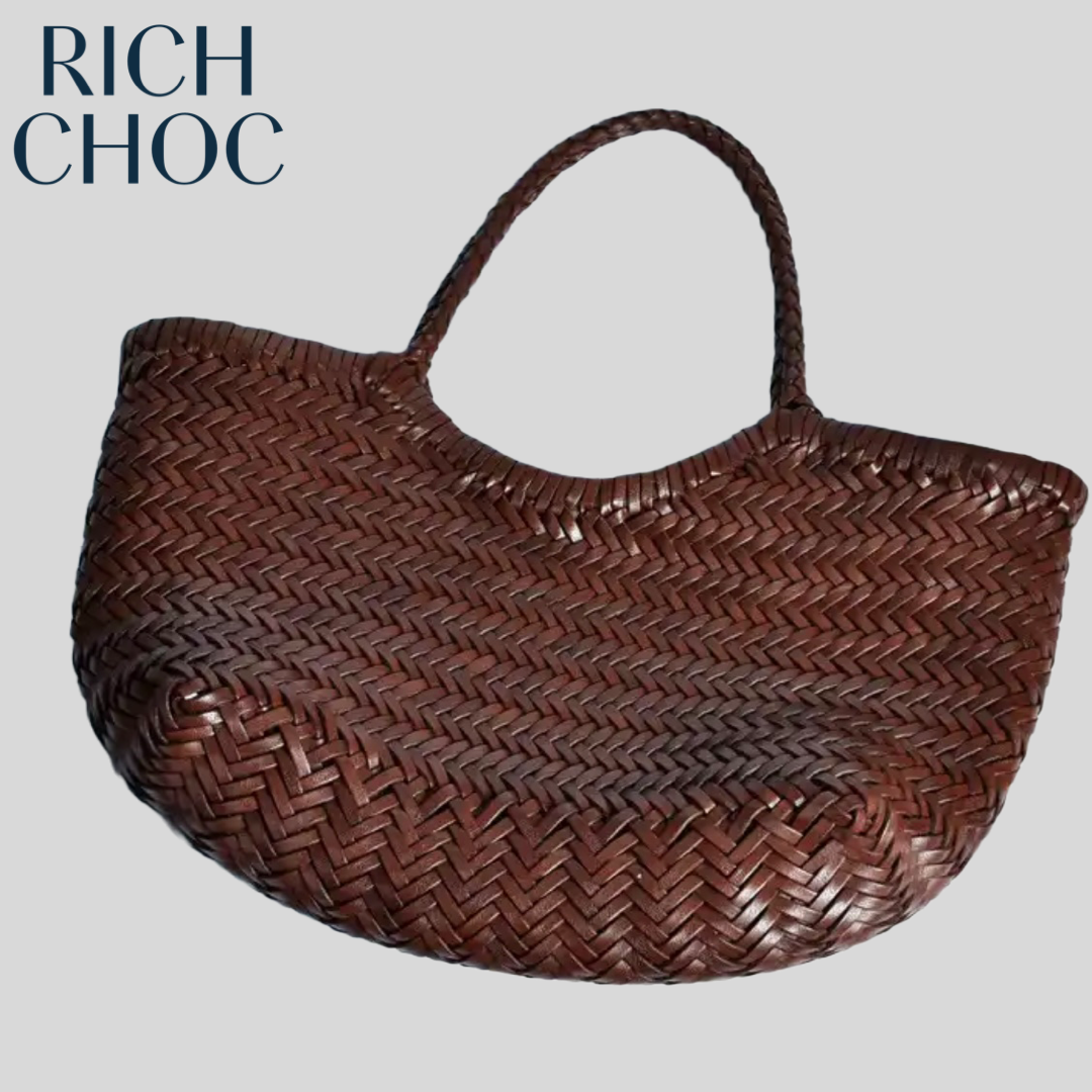 PRE-ORDER The Camille leather woven basket bag
