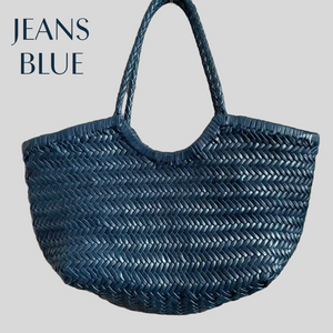 PRE-ORDER The Camille leather woven basket bag