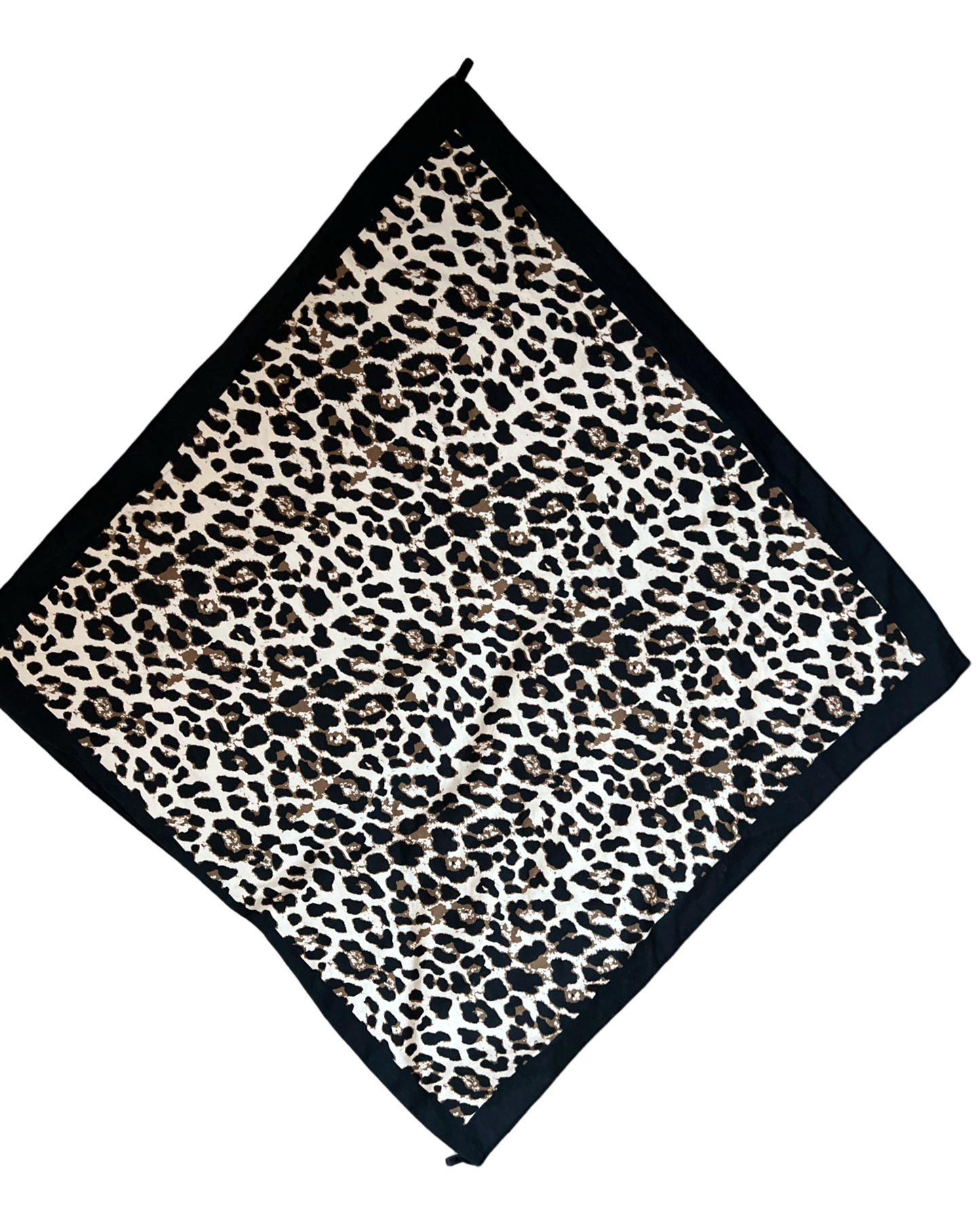 Leopard print vintage neckerchief