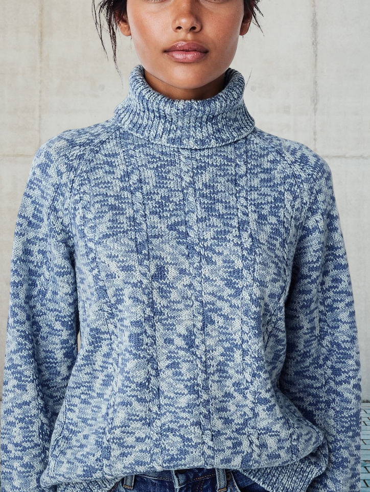 Vintage 1980s hand cable knit jumper