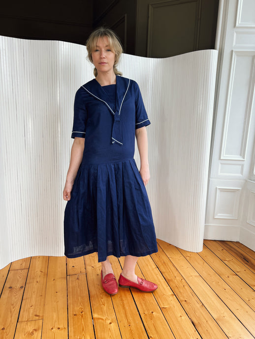 Laura Ashley 80s cotton sailor dress