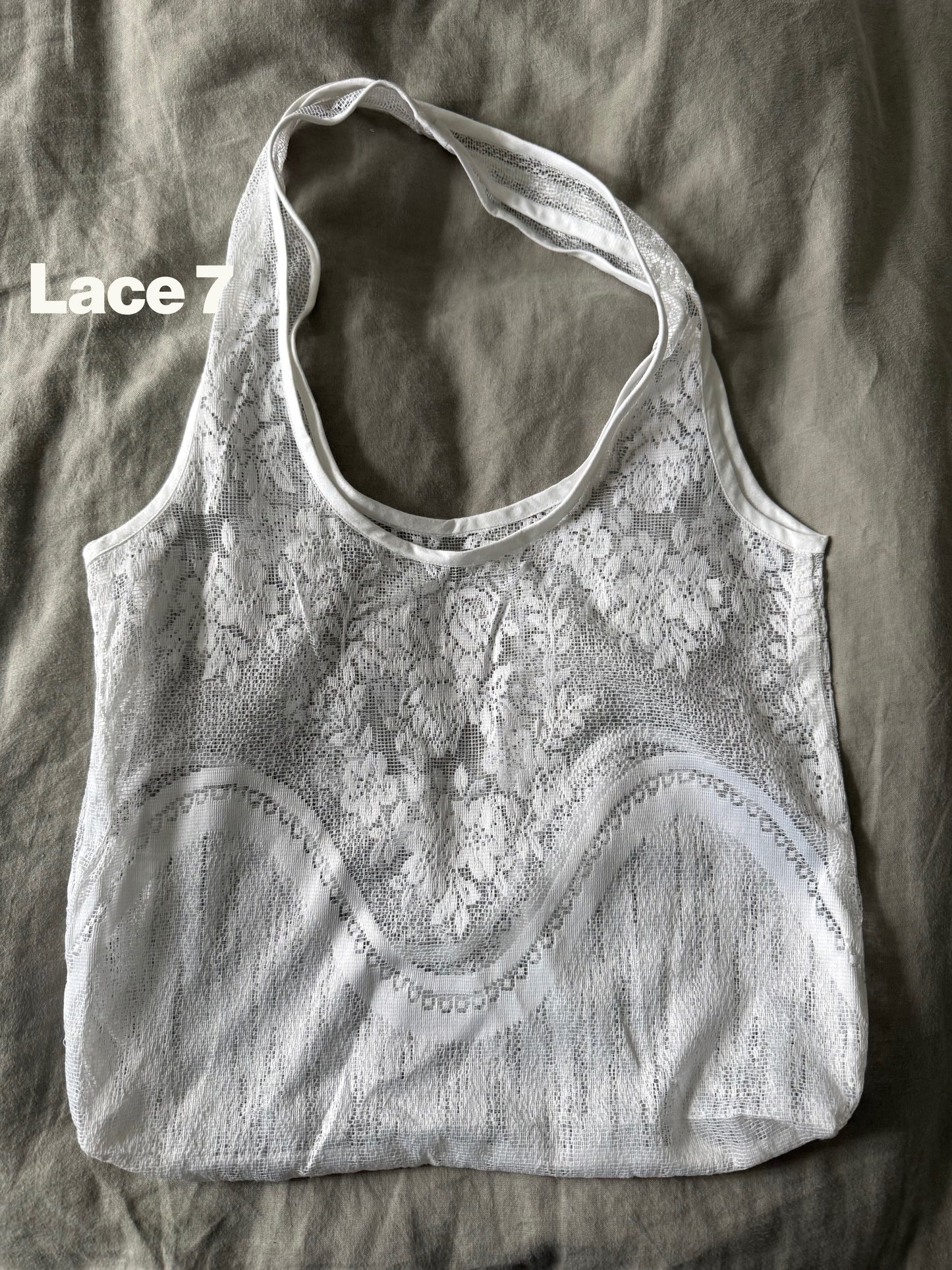 Vintage lace tote