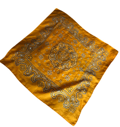 Golden ochre vintage neckerchief