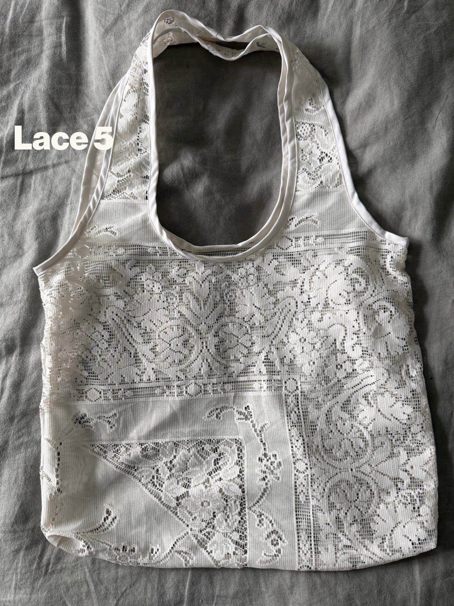 Vintage lace tote