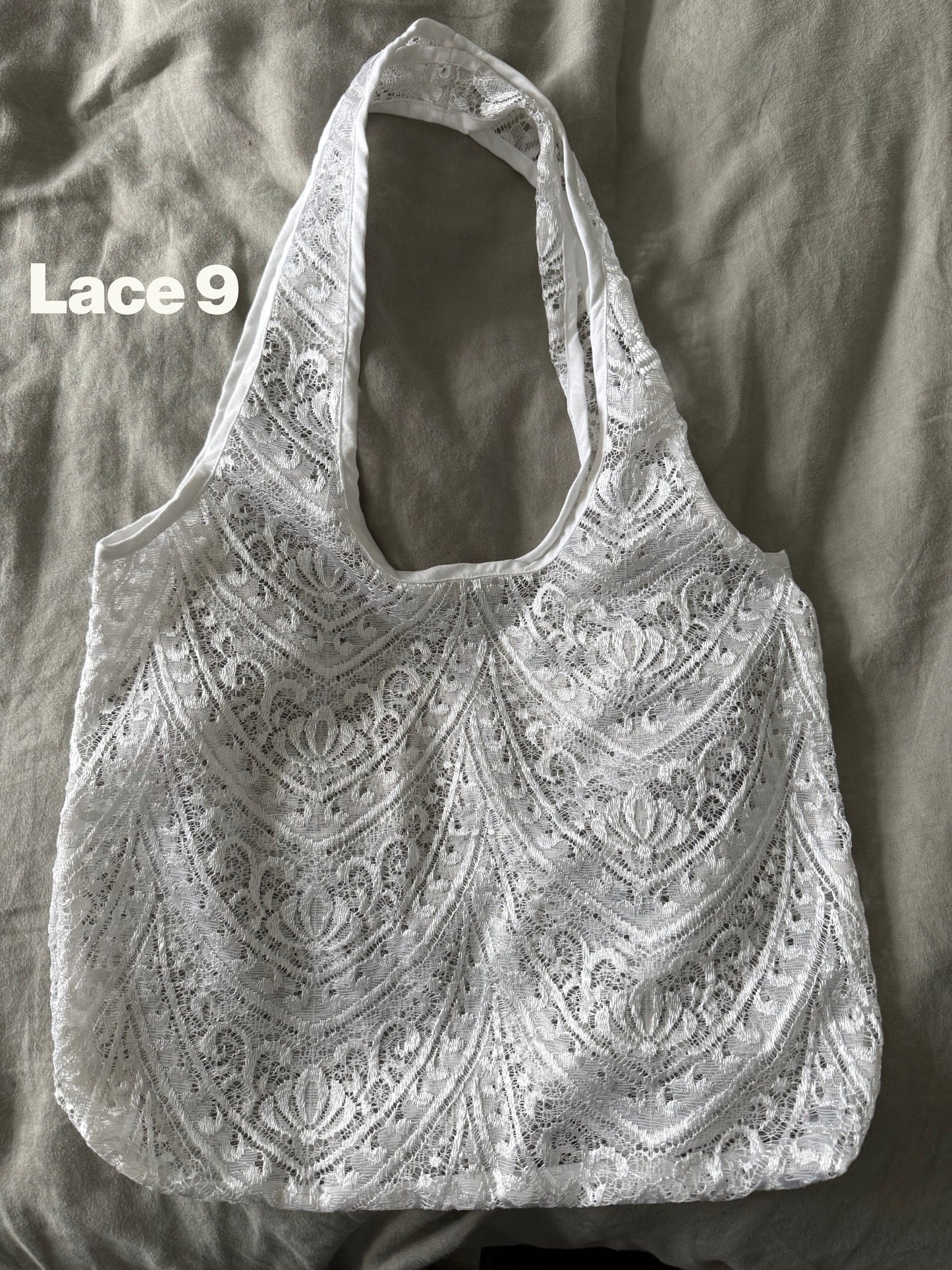 Vintage lace tote