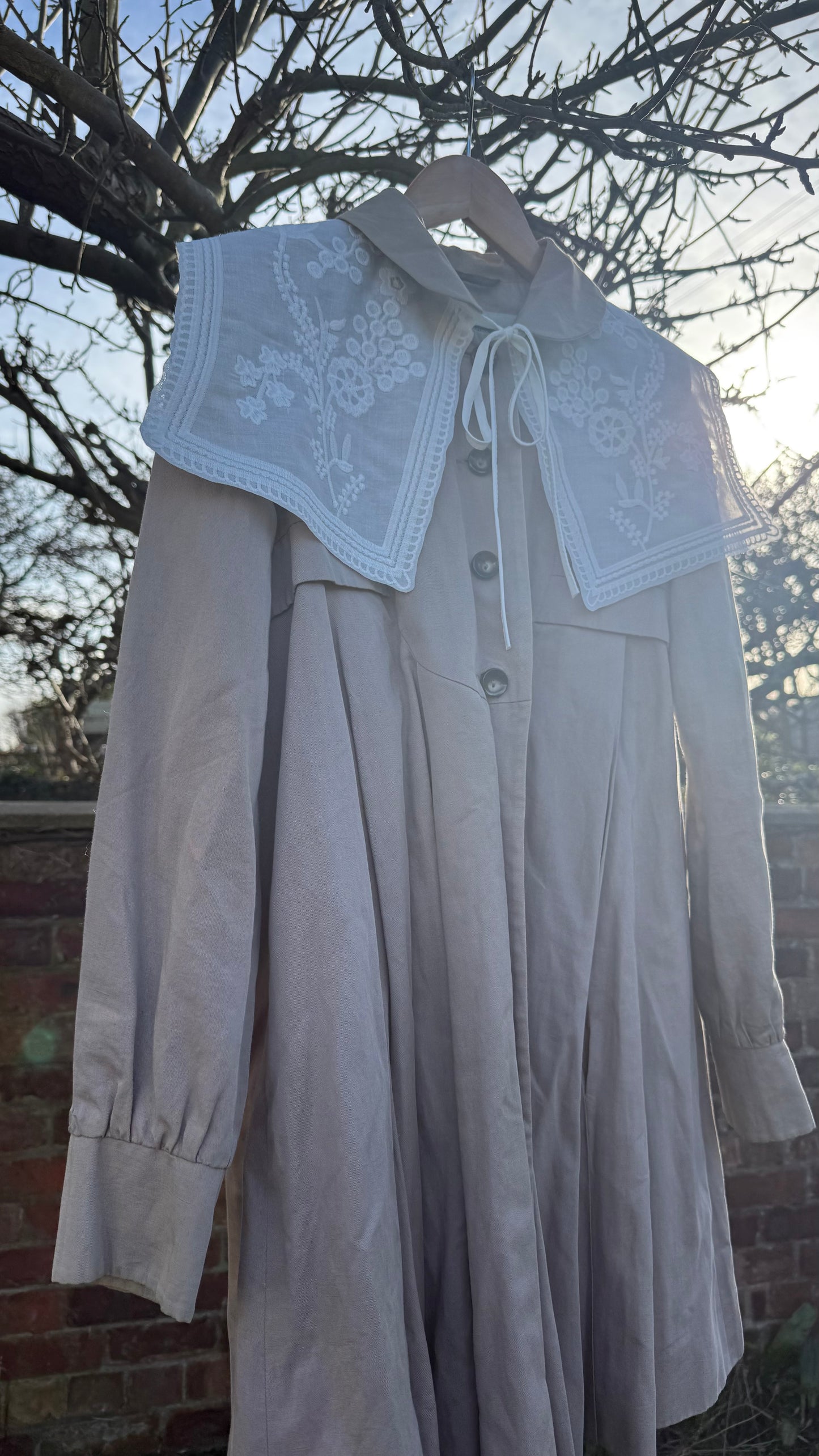 Vintage Embroidered Cotton Sailor Collar