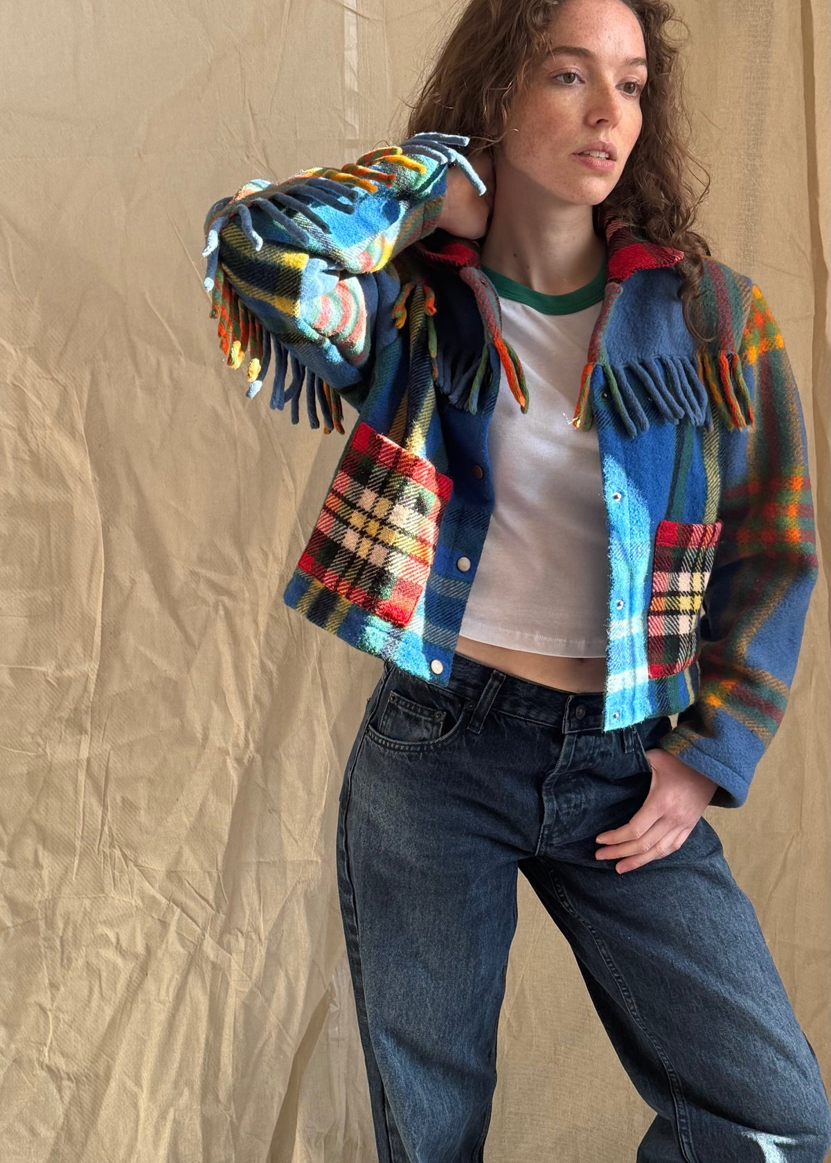The Lismore reworked tartan jacket (S)