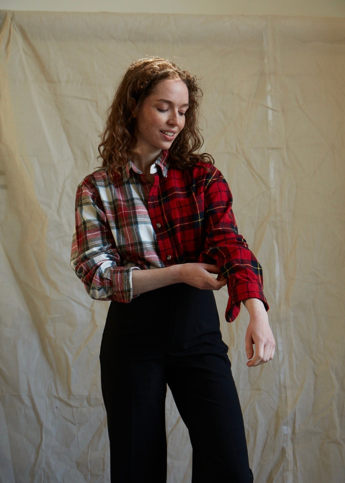 The Marlow reworked check shirt (L)