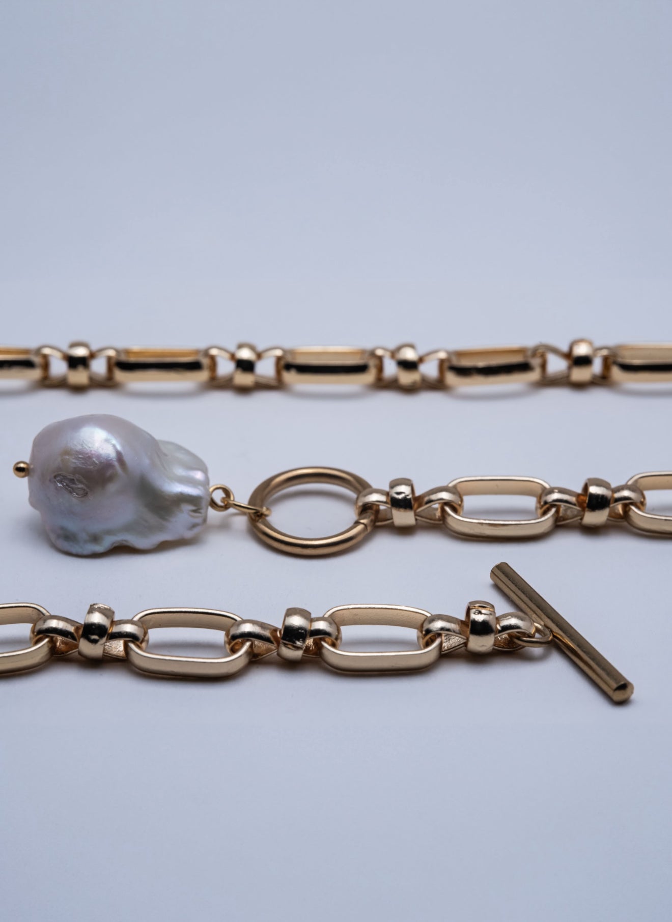 Celeste Gold-Plated Baroque Pearl Necklace