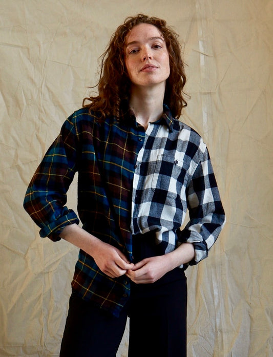 The Comrie reworked check shirt (L)