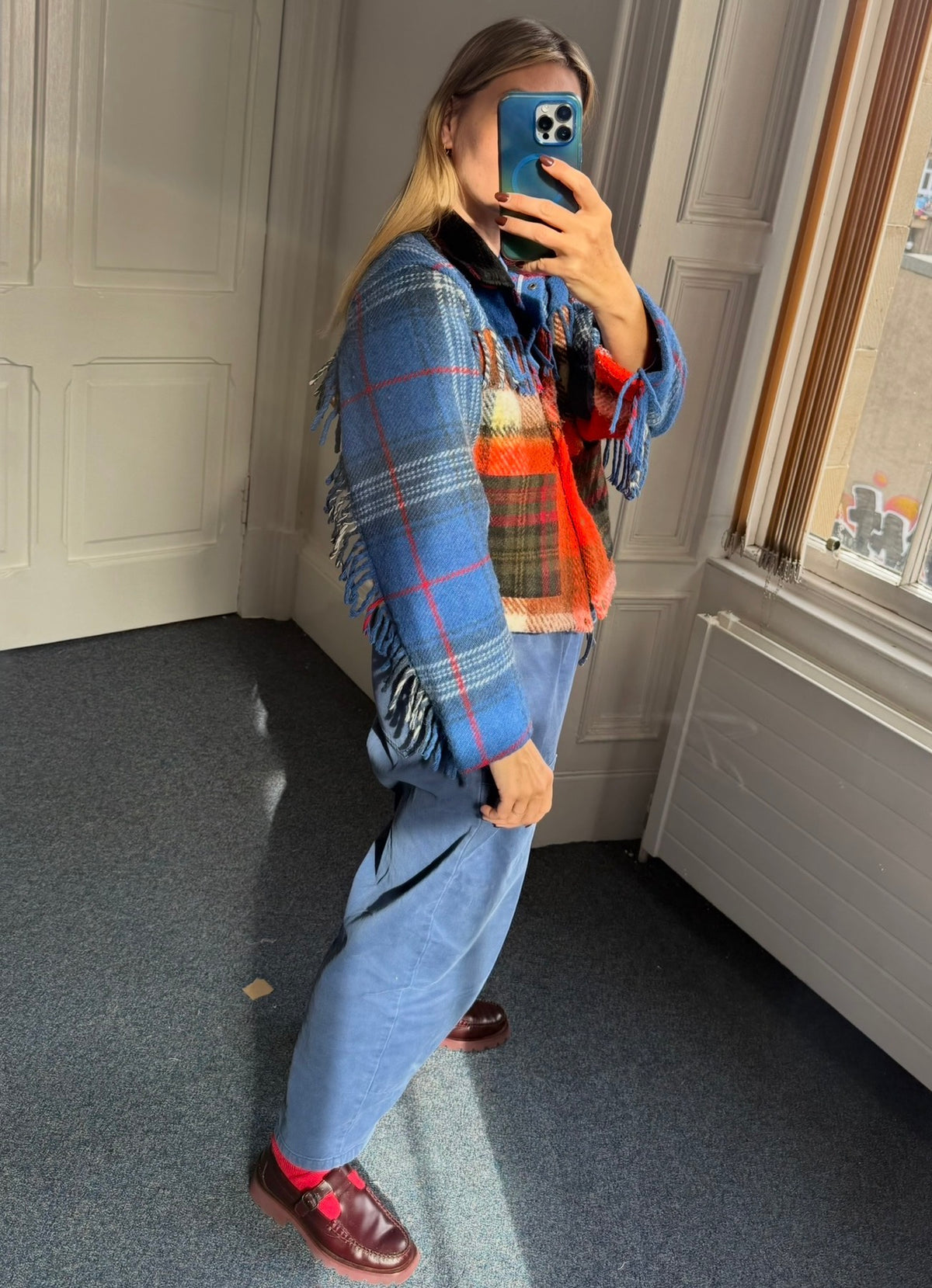The Dunbar reworked tartan jacket (S)