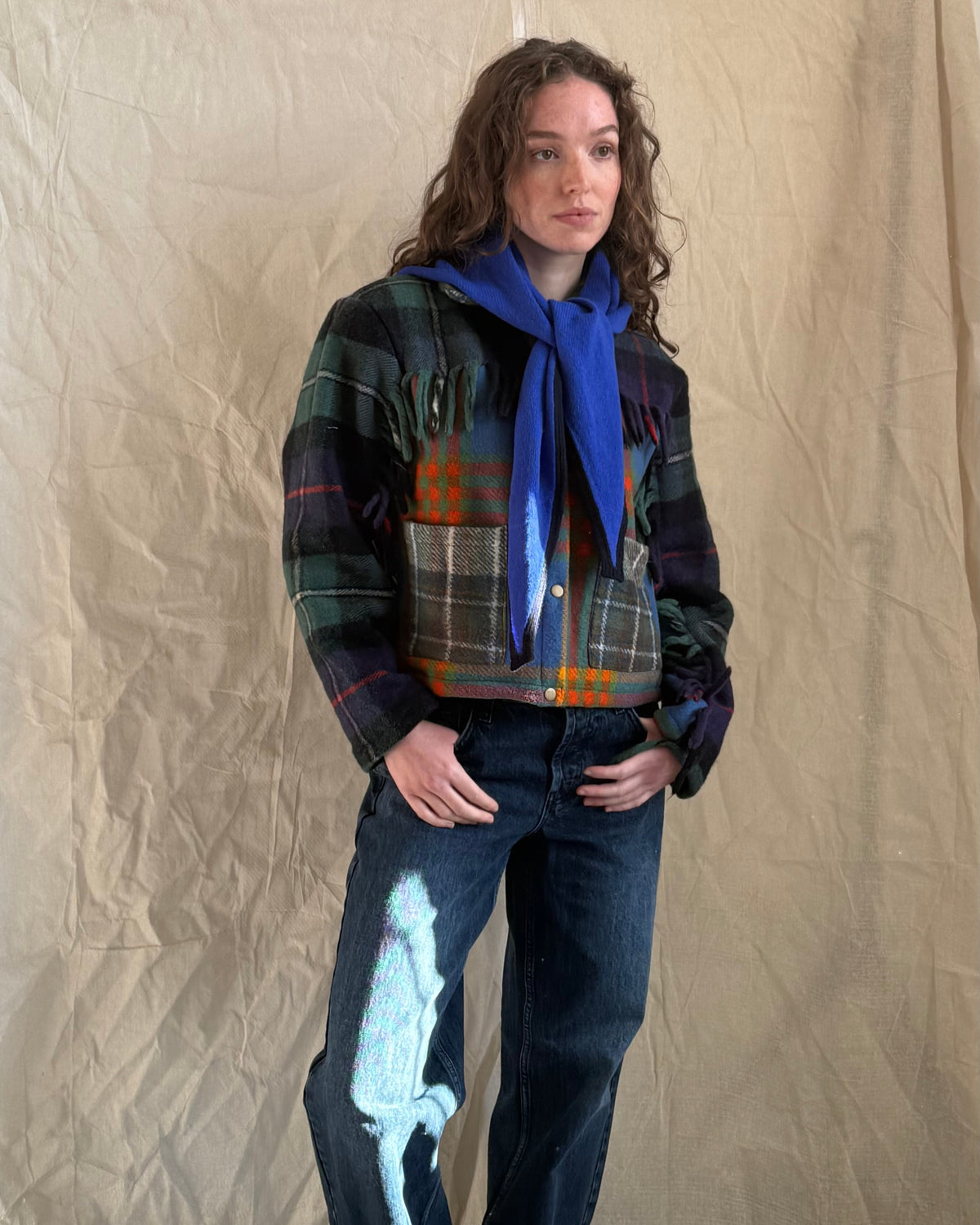 The Torridon reworked tartan jacket (size L)