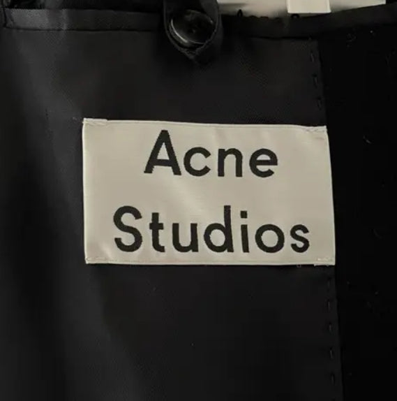 Acne studios black wool coat