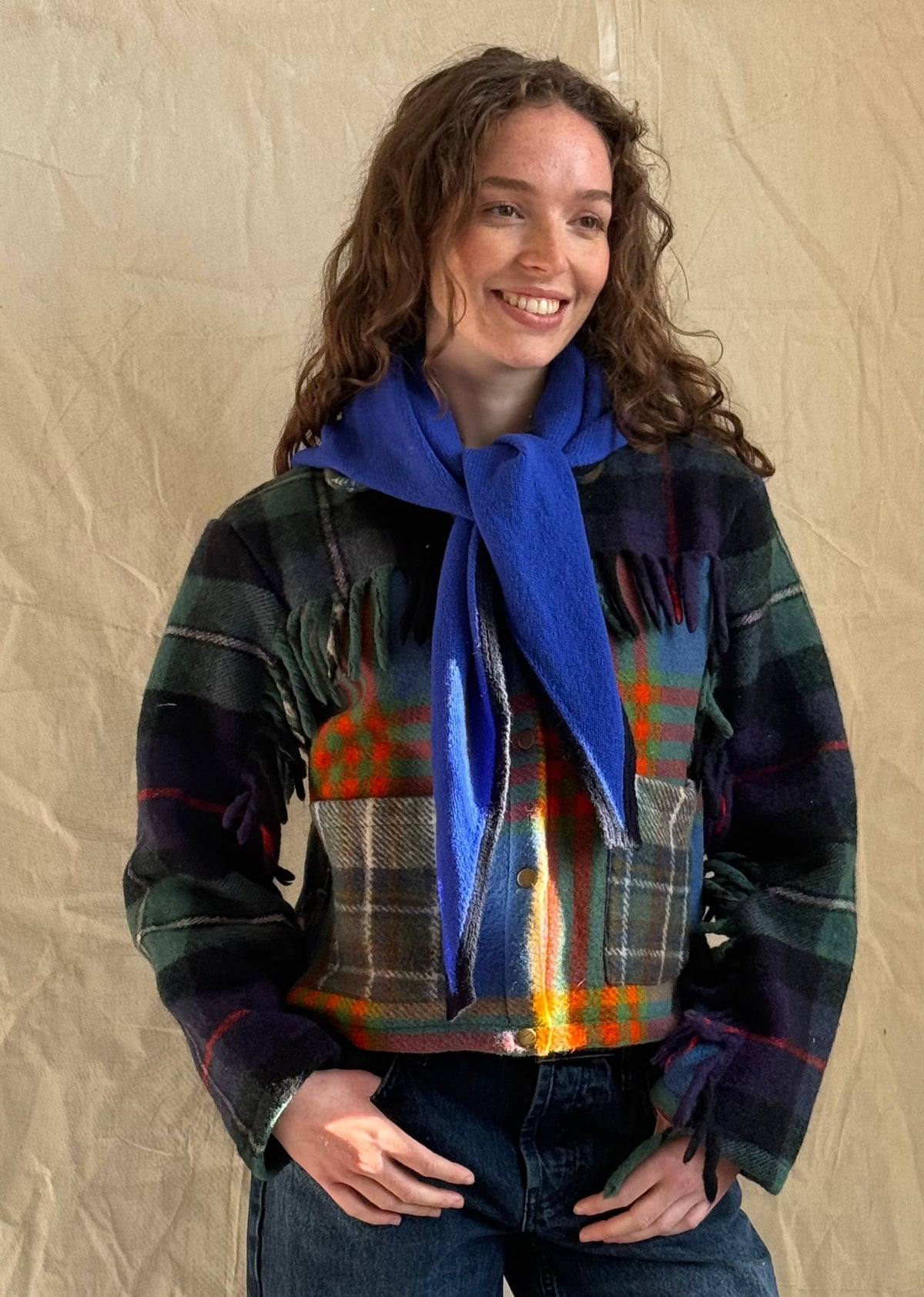 The Torridon reworked tartan jacket (size L)