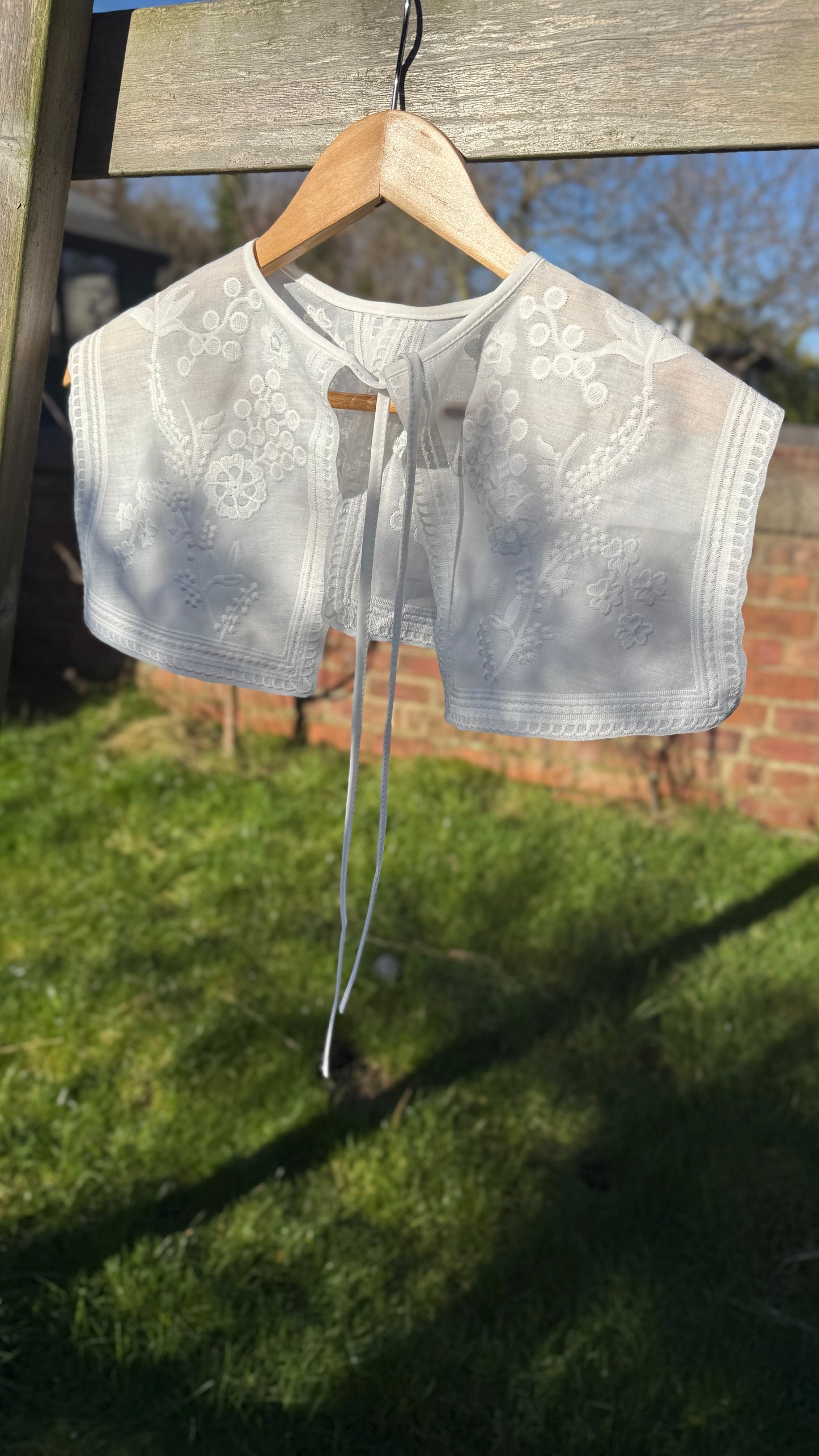 Vintage Embroidered Cotton Sailor Collar