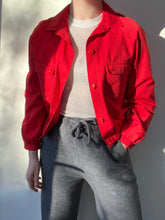 Load image into Gallery viewer, Red twill lightweight bomber