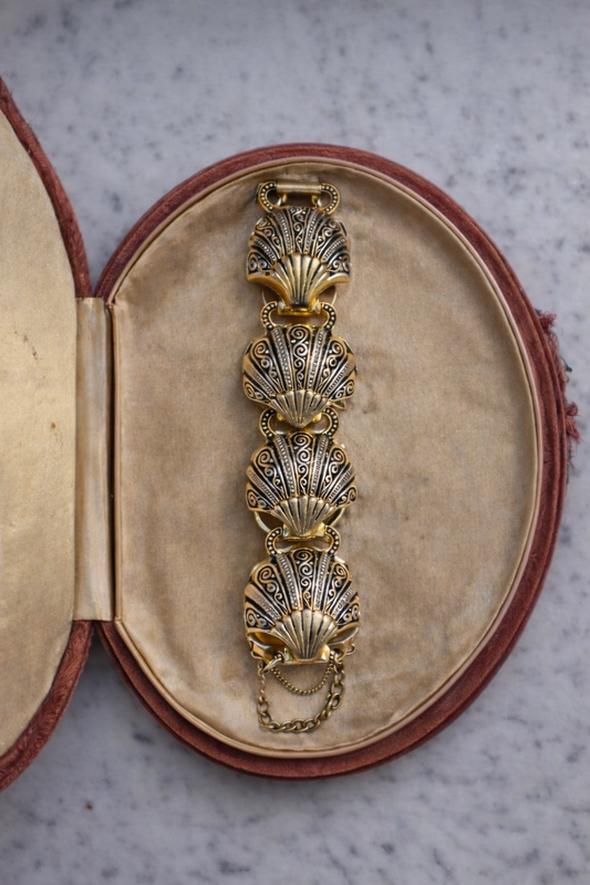 Vintage Damascene Shell Bracket c.1950s