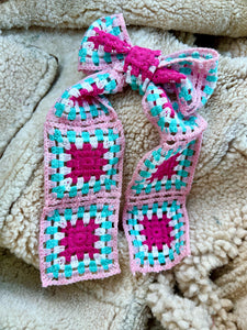 Think Pink Crochet hair bow
