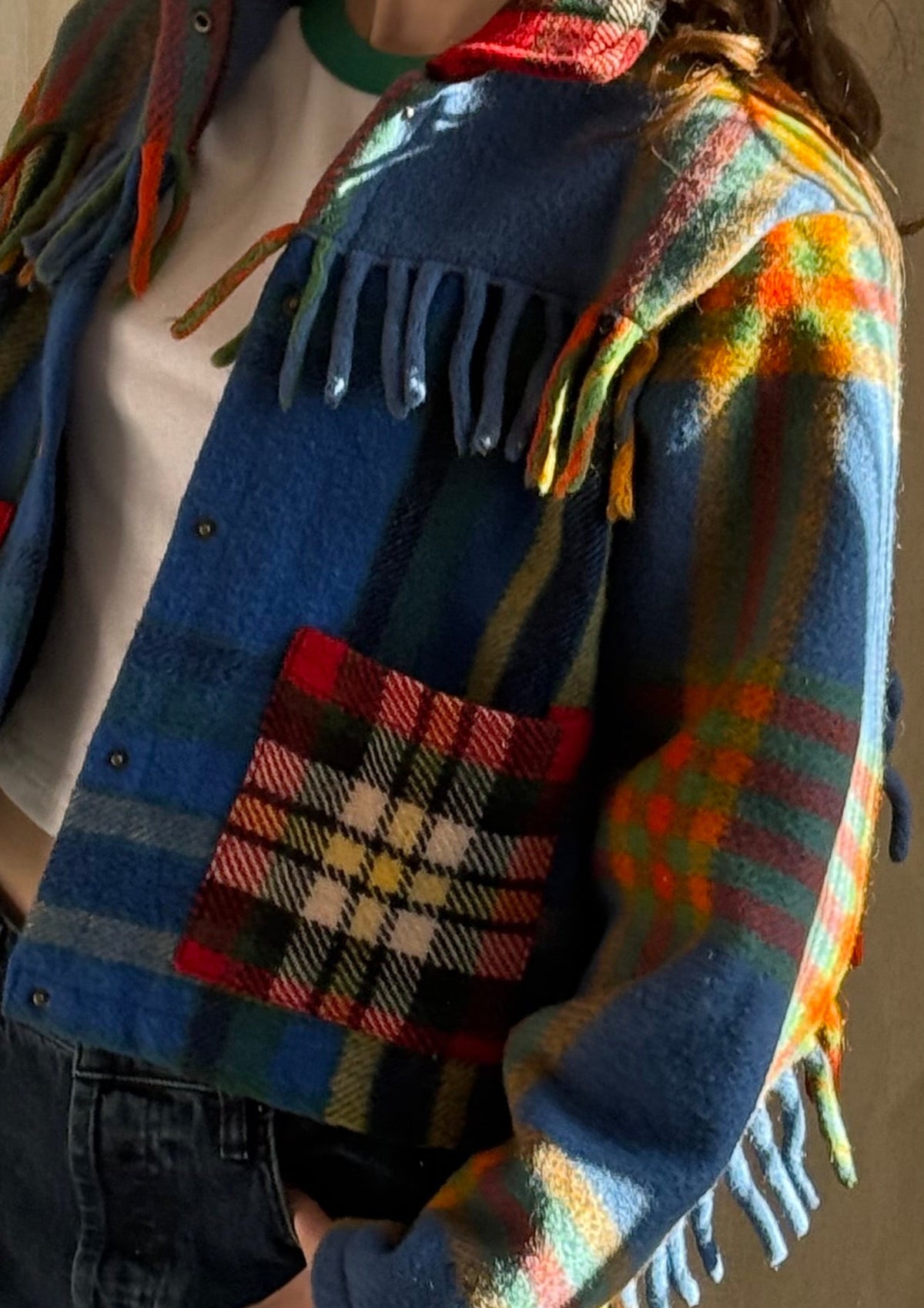 The Lismore reworked tartan jacket (S)