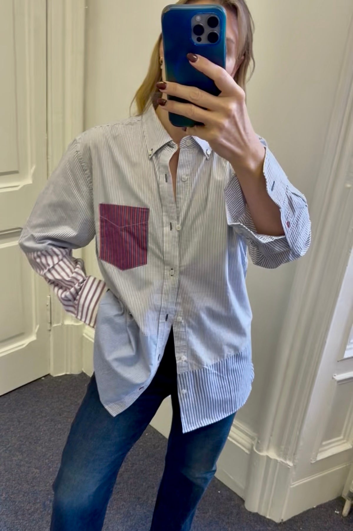 The Bleeker stripe reworked shirt
