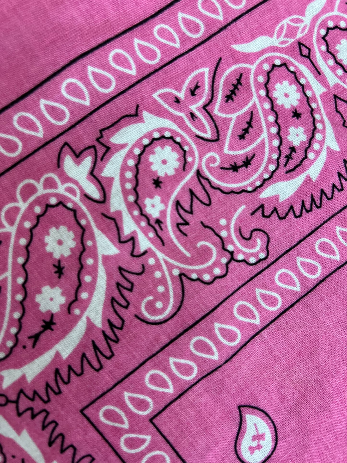 Pink paisley print vintage neckerchief